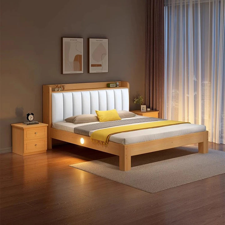 Wooden Full Bed Modern Double Frame Bedroom Beauty Bed Safe Sex Princess Sleeping Platform Camas De Dormitorio Hotel Furniture