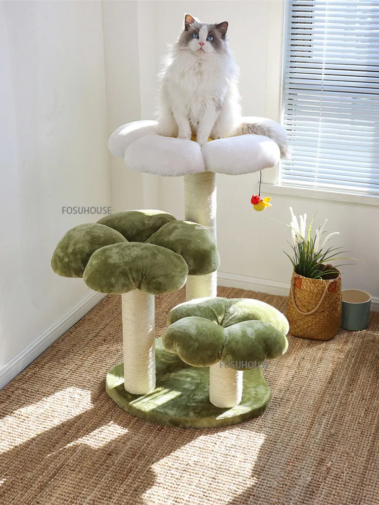 Household Cat Tree Large Flowers Cat Climbing Frame Creative Designer Pet Toys Climbing Frame Cat Nest Pet Furniture Supplies