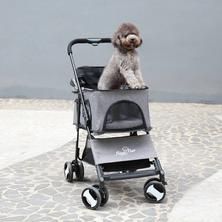 Large Pet  Dog Stroller Pram with Detachable & breathable Cart & Maximum Load Capacity of 30kg