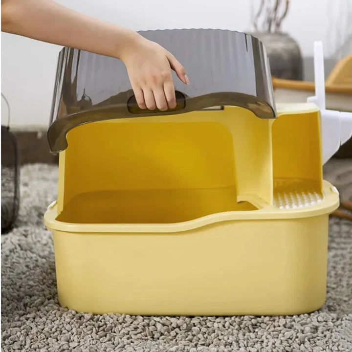 Cleaning Scratcher Cat Litter Box Condo Sandbox Villa Closed Shovel Scoop House Cave Cat Bedpans Garden Gatos Pet Products