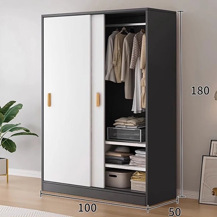 Simple Modern Wardrobes Luxury Wooden Dressers Mobile Wardrobes Apartment Free Shipping Mueble Para Colgar Ropa Home Furniture