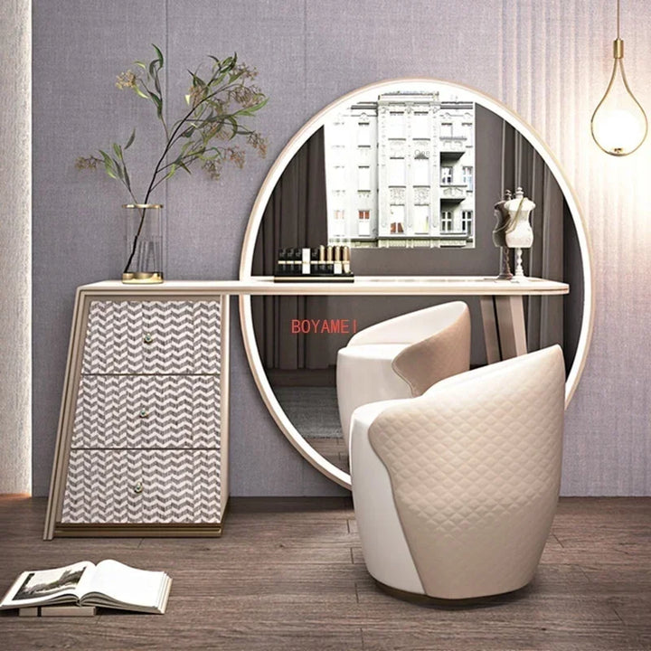 Dressing Table Size Family Bedroom High-grade Dressing Table Modern Light Luxury Net Red Ins Solid Wood Toaletka Furniture