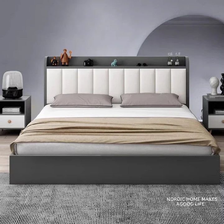 Bedroom Double Bed Modern Single King Size Luxury Full American Bed Design Nordic Soft Shaped Princess Muebles Modern Furniture