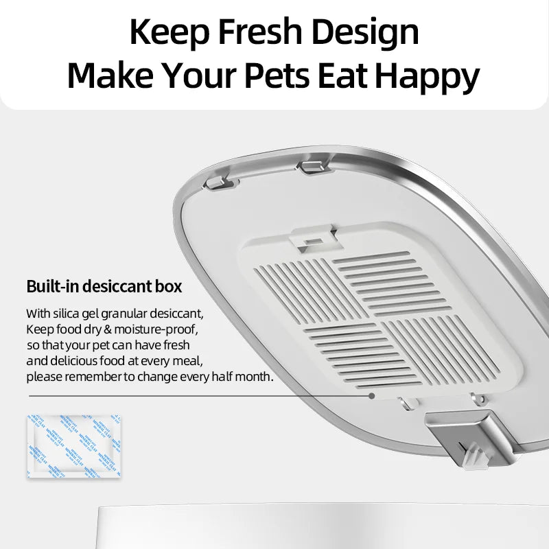 ROJECO 4L Automatic Pet Feeder Button Version Auto Cat Food Dispenser Accessories Smart Control Pet Feeder For Cats Dog Dry Food