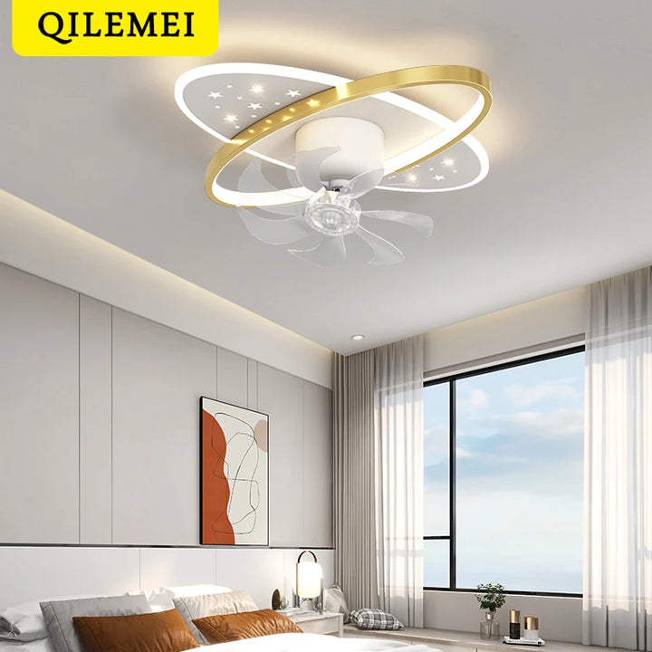 Ceiling Fan Modern LECeiling Lamp Remote Control Indoor Lighting Creative Living Room Bedroom Decorative Lamp Study Corridor