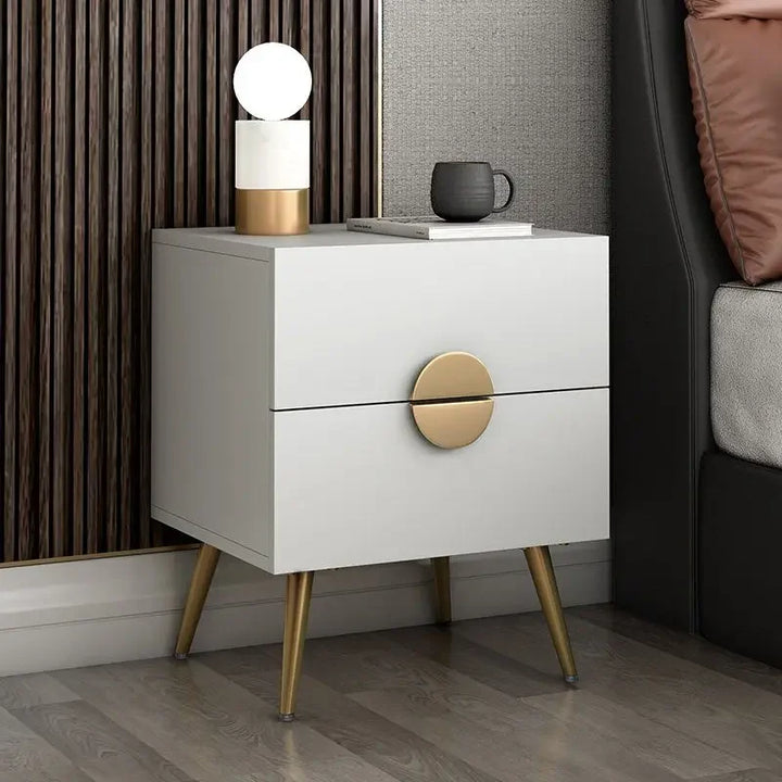 Decorative Narrow Bedside Table Cabinet Living Room Office Luxury Modern Interior Nordic Nightstands Bedroom Wooden Furniture