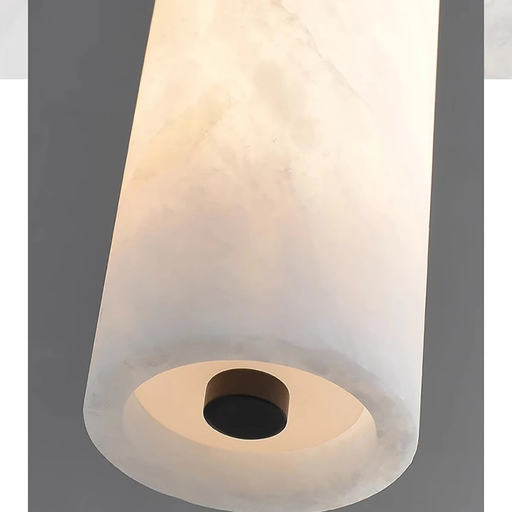 Modern Home Decoration Cylinder Marble Pendant Light Black Gold Marble Hanging Lamp for Ceiling Bedside Dining Room Lustres