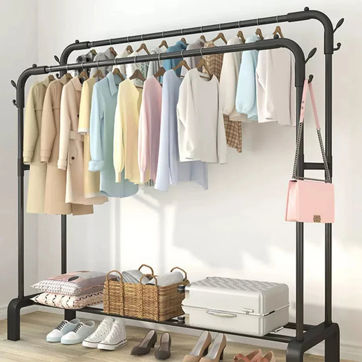 Modern Metal Detachable Coat Rack Place Kitchen Balcony Long Clothes Hanger Aesthetic Garden Arara De Roupa Hallway Furniture