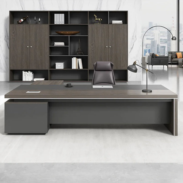 Writing Office Table Study Desk Reception Lap Gaming Desk Storage Executive Black Escritorios De Ordenador Office Furniture