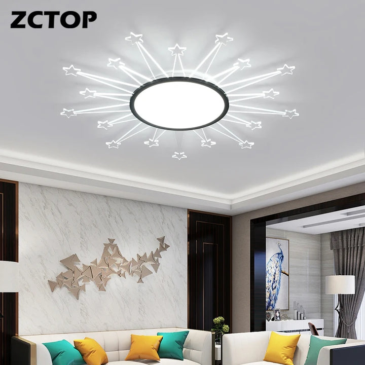 LED Chandeliers Home Indoor Ceiling Lamp For Bedroom Kitchen Dining Room Living Room Lustre Chandelier Lighting Fixtures Black