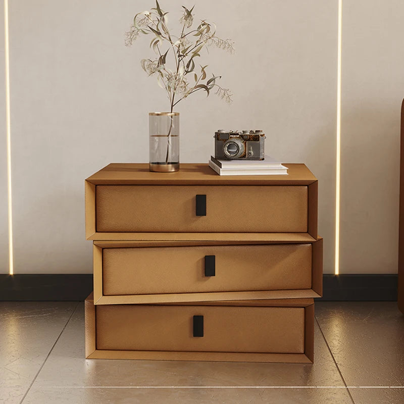 Modern Small Storage Cabinet Simple Brown Small Bedside Auxiliary Tables Minimalist Nordic Mesitas De Noche Dressers Furniture