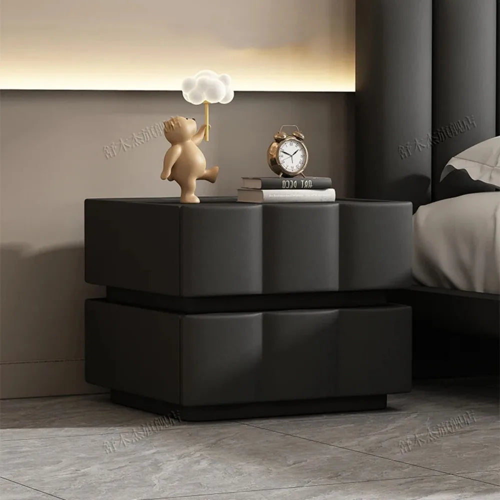 Modern Nordic Bedside Storage Nightstand - Aesthetic European Design