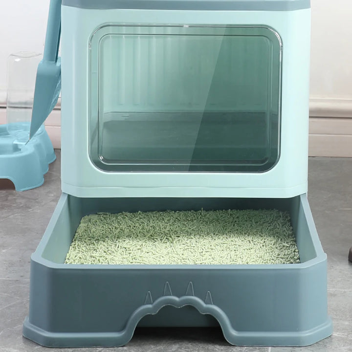 Sandbox Container Cat Bedpans Toilet Covered Sanitary Mat Design Cat Bedpans High Enclosure Bathroom Arenero Gato Pets Items