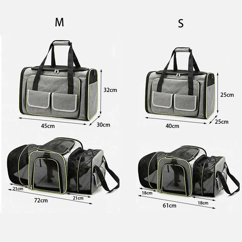 Dog Cat Carriers Bags Shoulder Bag Portable Pet Breathable Foldable Outgoing Travel Backpack Car Portable Transport Cat Bag Cage