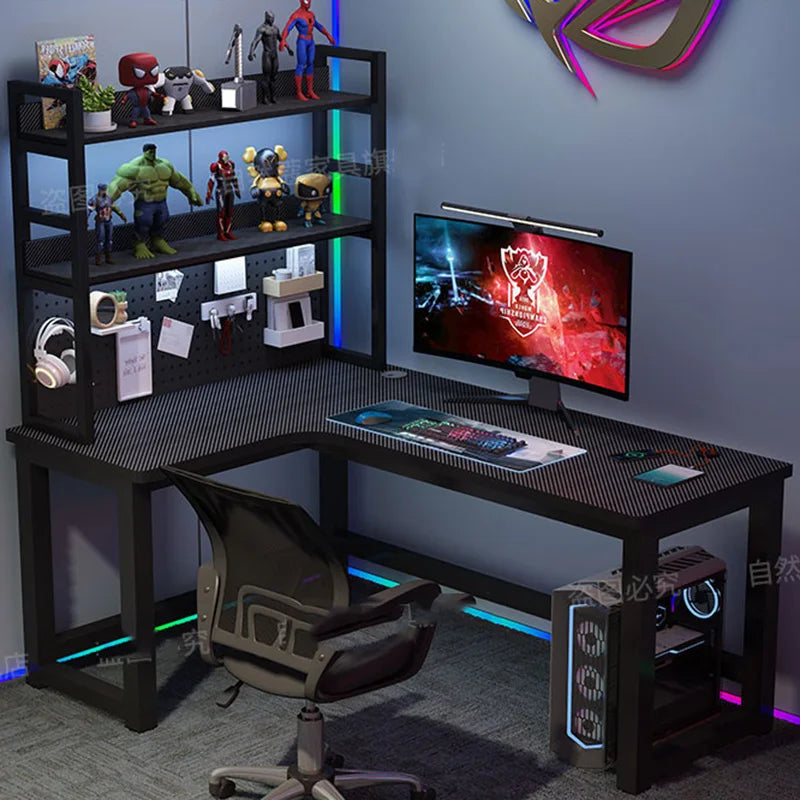 Multifunctional Gamer Bedroom Desk Office Standing Portable Computer Desks L Shaped Seating Escritorio Oficina Furniture Home