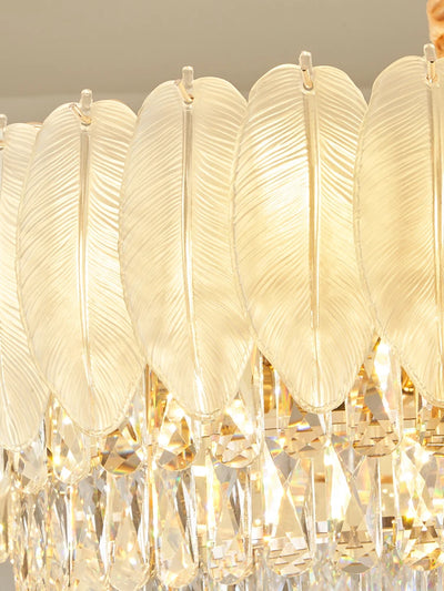 Guangdong Feather Golden Round Starry Shining Adjustable Ceiling Lamp Lighting Living Room Bedroom Lustre Luxury