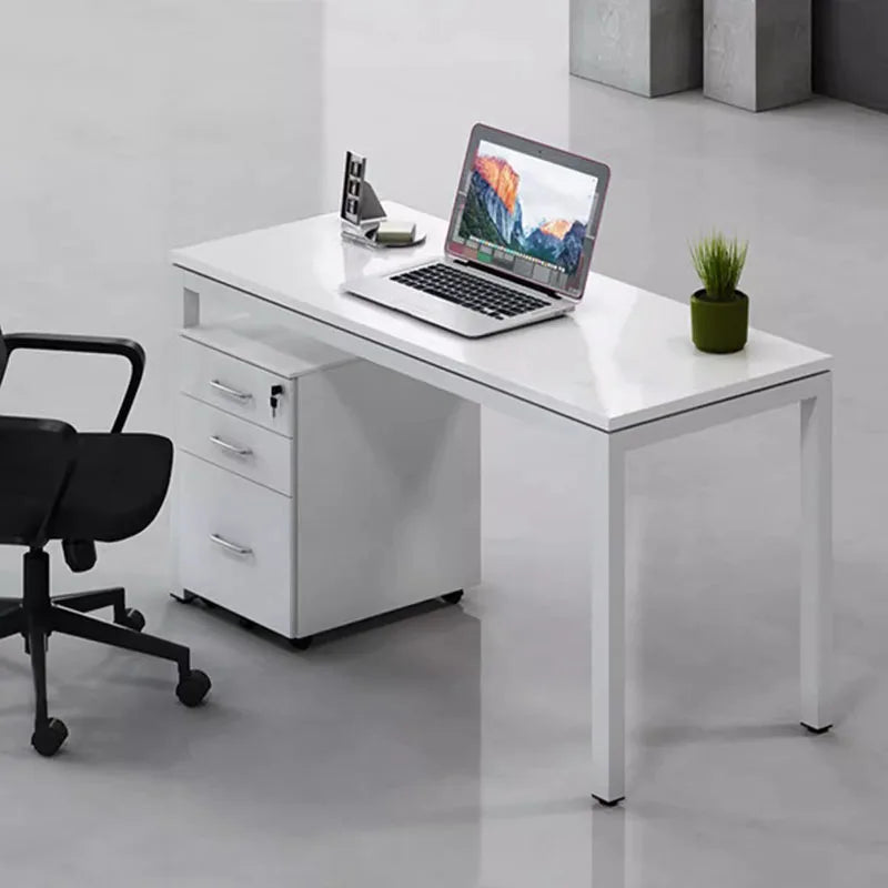 Modern Cabinet Computer Table Office Aesthetic Writing White Computer Desks Laptop Drawers Mesas De Computador Home Furniture