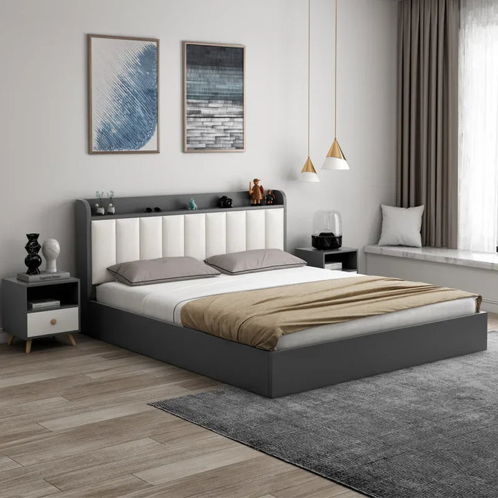 Bedroom Double Bed Modern Single King Size Luxury Full American Bed Design Nordic Soft Shaped Princess Muebles Modern Furniture