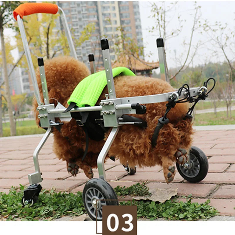 Dog Wheelchair Pet Hind Limb Disability Paralysis Rehabilitation Wheelchair Animal Auxiliary Bracket Four-Wheeled Scooter