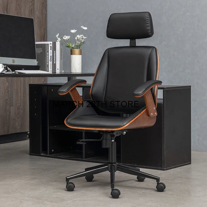 Office Gaming Chairs Modern Home Furniture Lift Swivel Backrest Chair Leather Comfortable Computer Boss Armchair Ergonomic