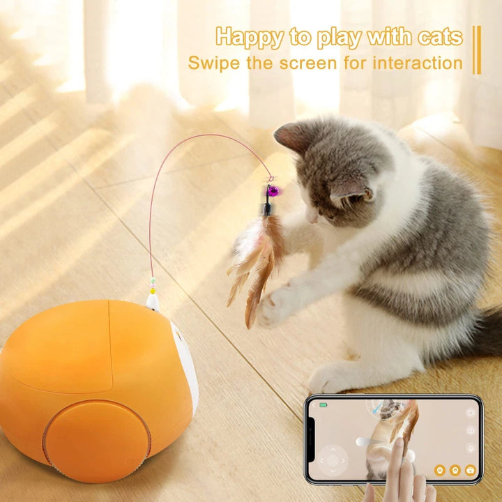 Pet Camera Robot Interactive Electric Cat Soft Plush Automatic Tease Toy Can Remotely Track Pets To Deliver Snacks