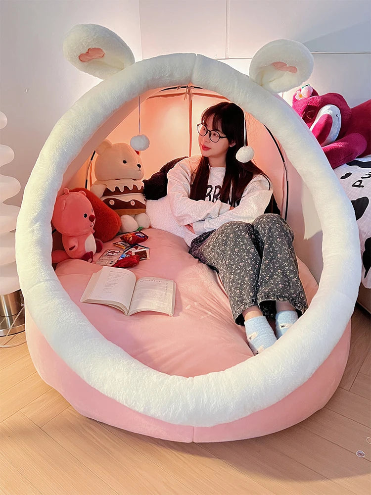 Human Cat Nest Super Large Girl Sleeping Children's Dog Nest Birthday Gift Plush Lazy Sleeping Bag Pet Bed