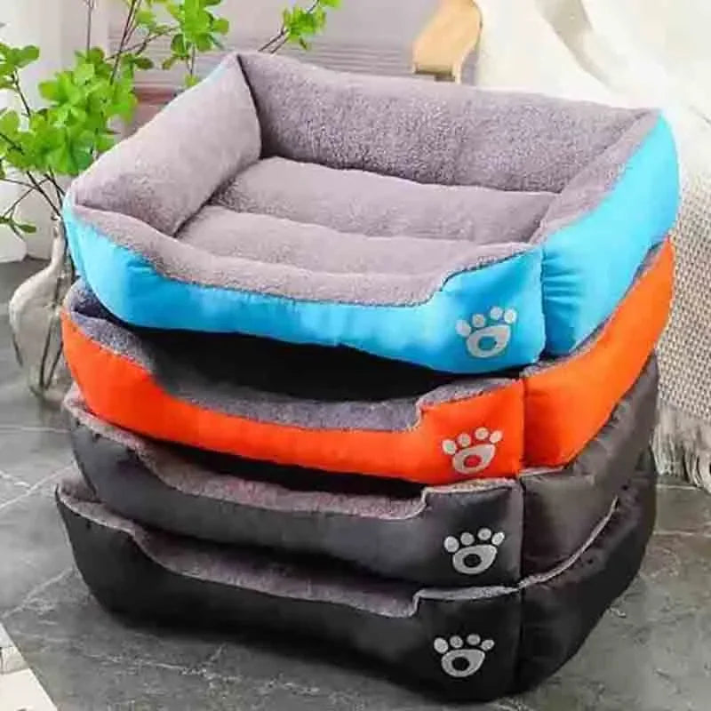 Large Pet Cat and Dog Bed Warm Comfortable Dog House Soft PP Cotton Nest Dog Basket Mat Universal Waterproof Cat Bed