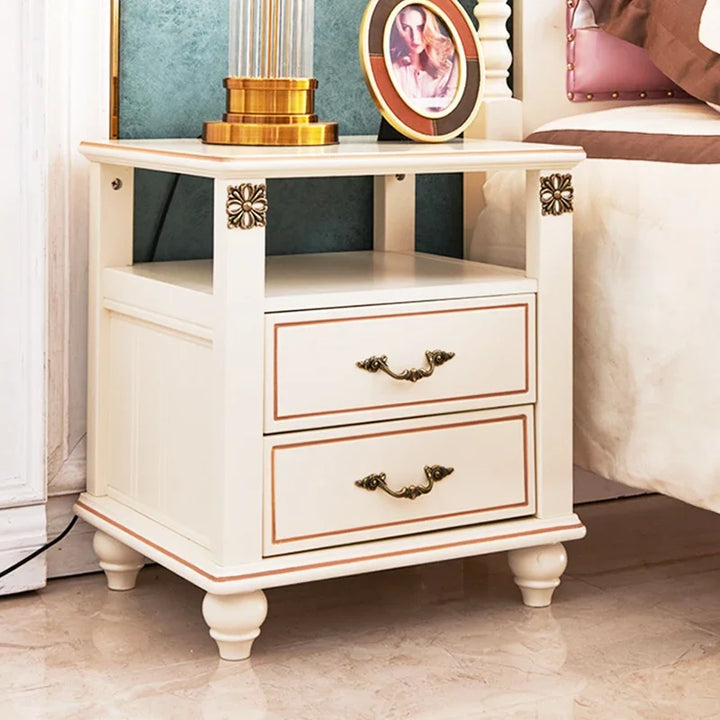 Modern Nordic Bedroom Nightstand Women Aesthetic Girls Solid Wood Small Nightstand Small Drawers Mesitas De Noche Furniture