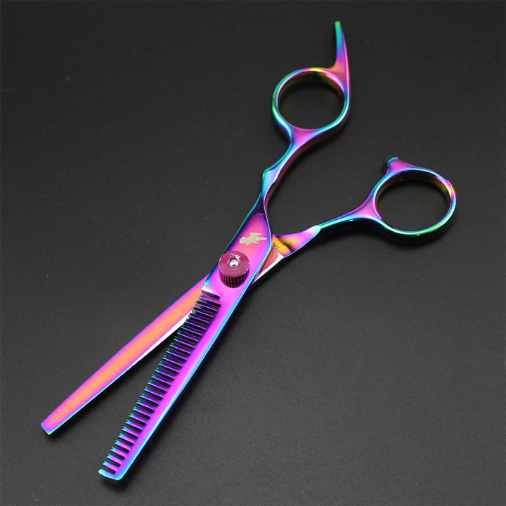 Dog Grooming Scissors 6" Japanese Stainless Pink Thinning Shears Straight Scissors Pet Scissors Puppy Curve Shears Dropshipping