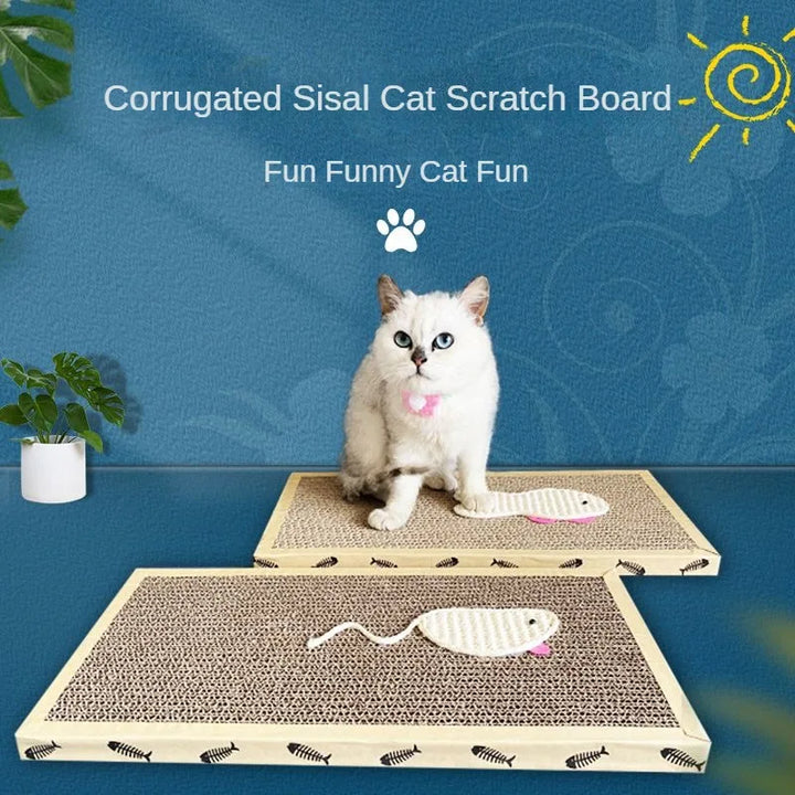 Pet Cat Scratching Board Cardboard Mat Scraper Toys for Cat Scratcher Corrugated Cardboard Grinding Claw Accessories Supplies