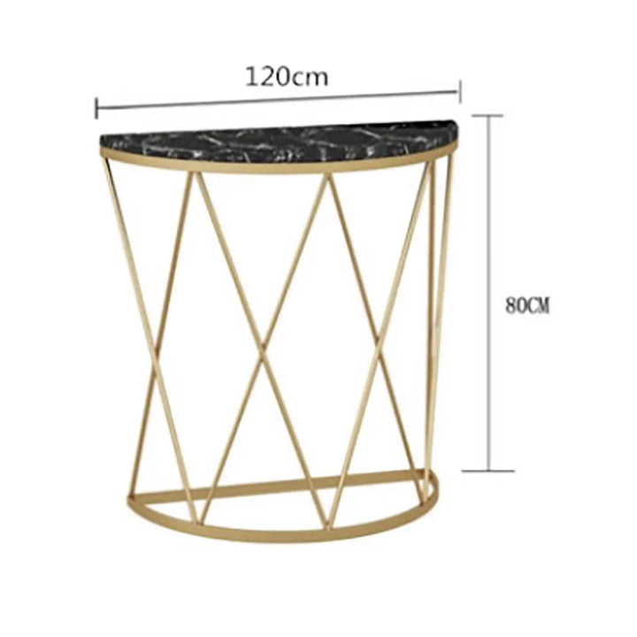 Garden Design Living Room Table Minimalist Metal Luxury Office Table Round Console Tavolo Soggiorno Furniture Entrance Hall