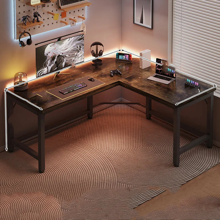 Wooden Computer Desk L Shaped Space Savers Organizer Multifunctional Table Room Gamer Escritorio Oficina Office Furniture