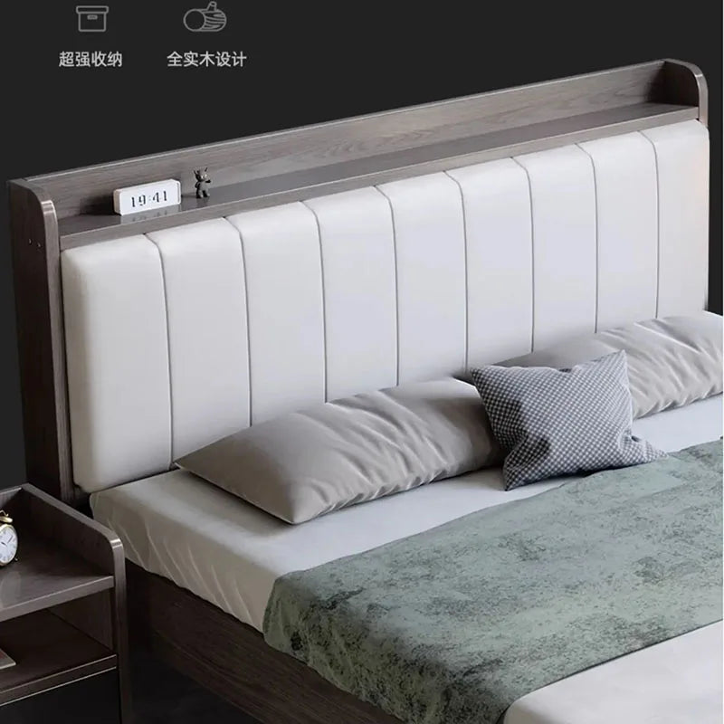 Frame Full Bed King Size Bedroom Portable Queen Double Bed Single Design Modern Japanese Girls Camas De Casal Hotel Furniture