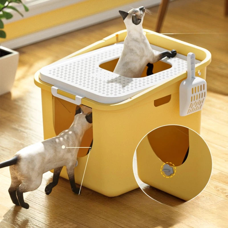 Clean Bathroom Deodorization Cat Bedpans Drawer Big Supplies Litter Sandbox Cat Bedpans Box Arenero Gatos Pet Products RR50CB