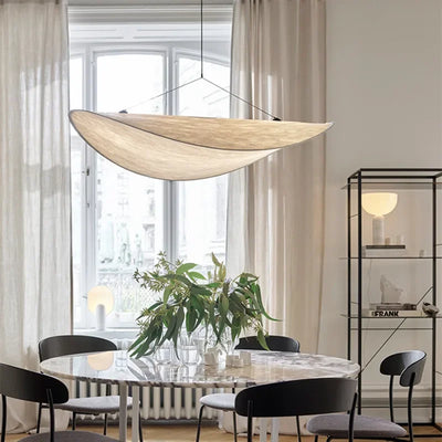 Tense LED Pendant Lamp Nordic Vertigo led silk silver chandelier light For Living  Bedroom Home minimalist furniture lighting
