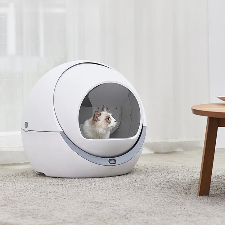 Automatic Intelligent Cat Litter Box Fully Enclosed Deodorizing Electric Cat Litter Box Modern Design Arenero Gato Pet Furniture