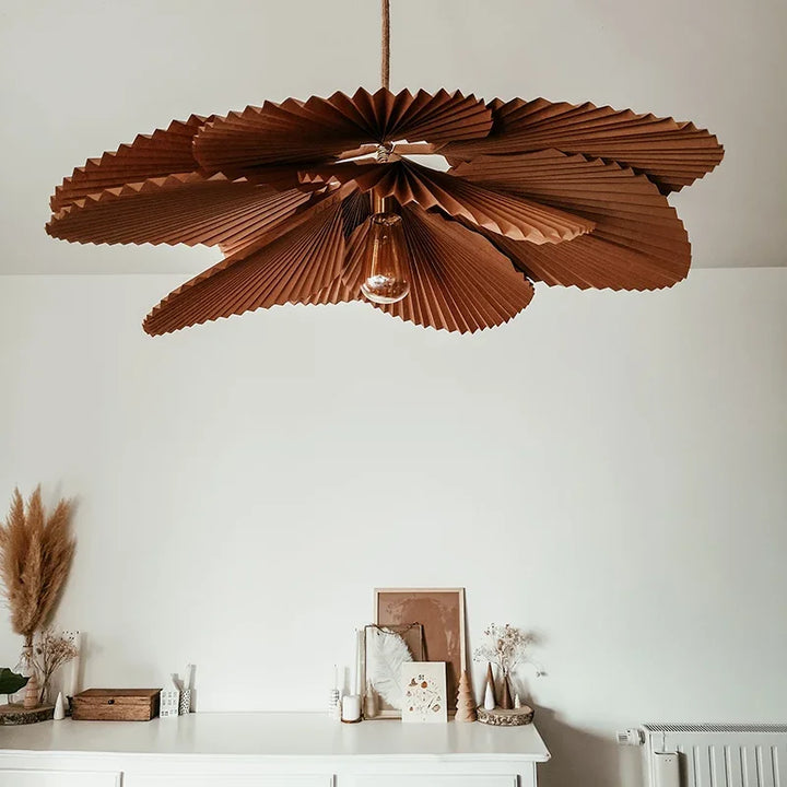 Living Room Ceiling Lamp Wabi-sabi Paper Led Ceiling Chandelier Kitchen Island Pendant Lights Home Decorations Lustre