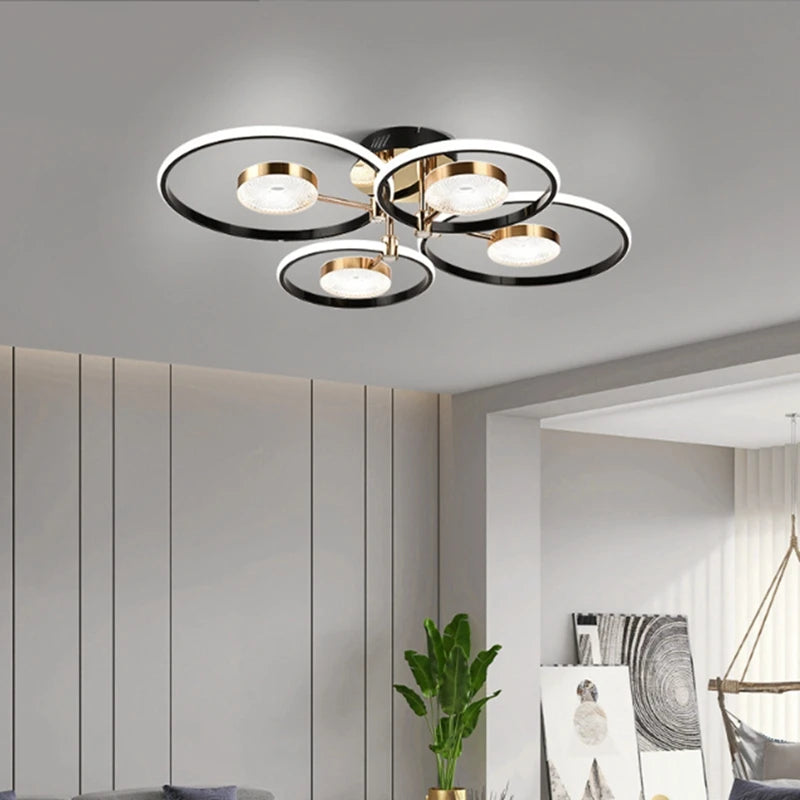 Modern Living Dining Room Ceiling Lights  Originality Intelligent LED Bedroom Pendant Light  Luxury Indoors Decorative Lamps