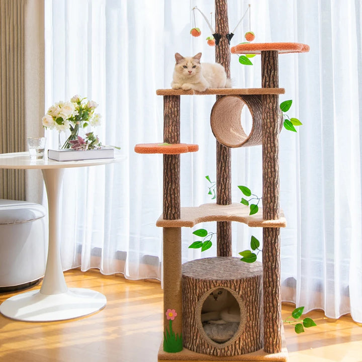 Toy House Villa Cat Accessories Sofa Stuff Interactive Climbing Scratch Condo Shelf Cat Tree Tower Cosas Para Gatos Pet Products