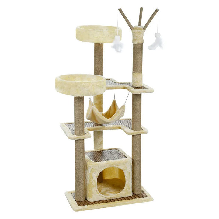 Cat Furniture Supplies Rattan Mat Cat VillaTree Nest Cat Climber Multi-Layer Pet Cool Summer Mat Cat Large Climbing Frame