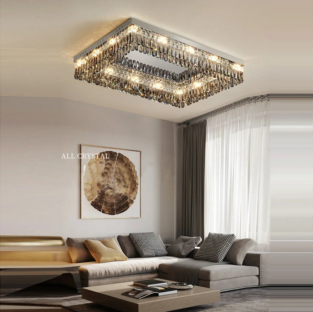 Royal Ceiling Chandelier Light Modern LED Crystal Hanging Lamps for Living Room Chrome Home Decoration Indoor Pendant Lamp