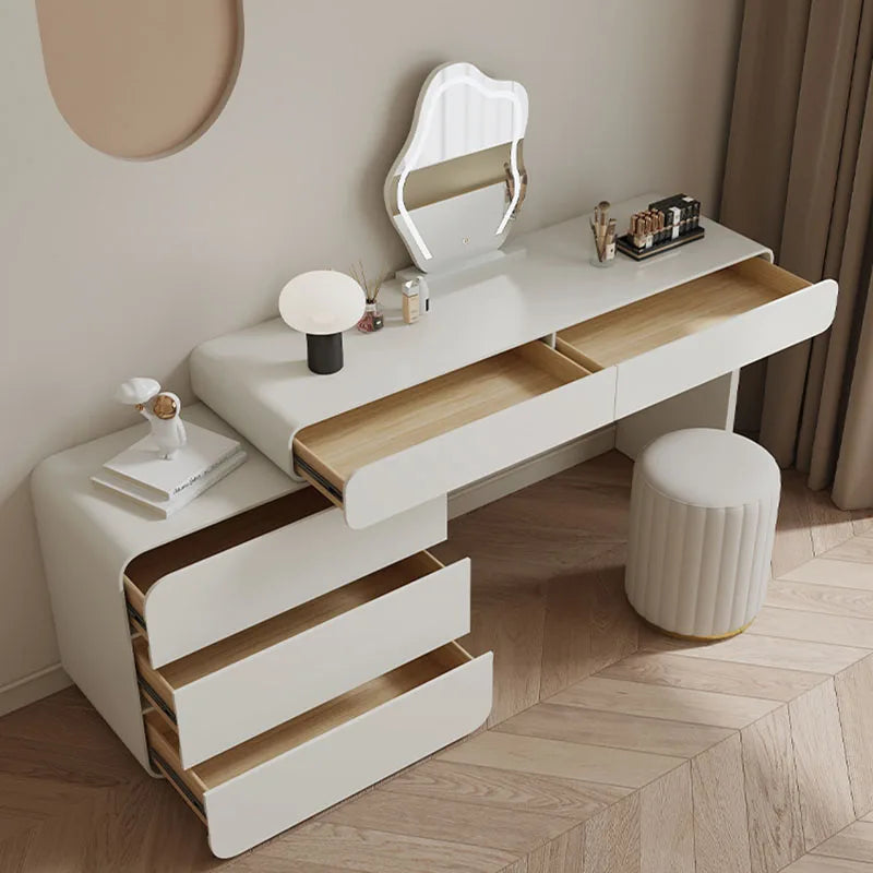 Luxury Closet Dressing Table Mirror Bedrooms Mirror Vanity Storage Organizer Dressing Table Lights Coifeuse Chambre Furniture