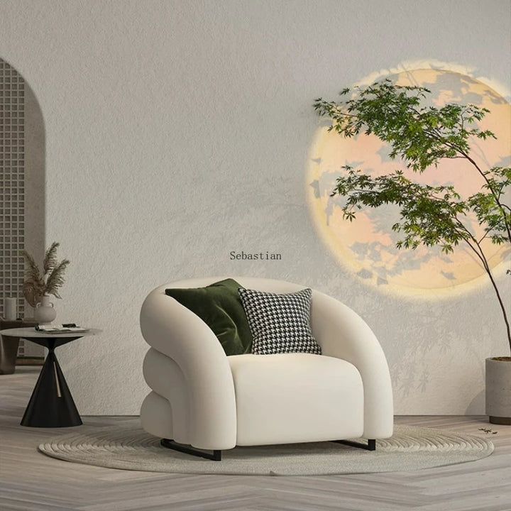 Internet celebrity light luxury single chair Nordic leisure small apartment living room, bedroom, balcony, lazy sofa chair