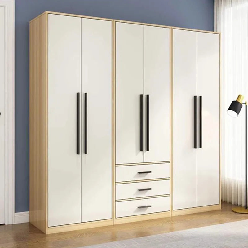 Designer White Wardrobe Space Saving Aesthetic Drawers Hotel Wardrobe Doors Display Apartment Szafa Na Ubrania Home Furniture