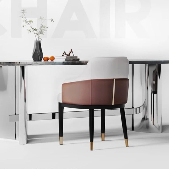 Dining Room Leather Chair Accent Nordic Vanity Luxury Design Chair Kitchen Waiting Restaurant Eetkamerstoel Nordic Furniture