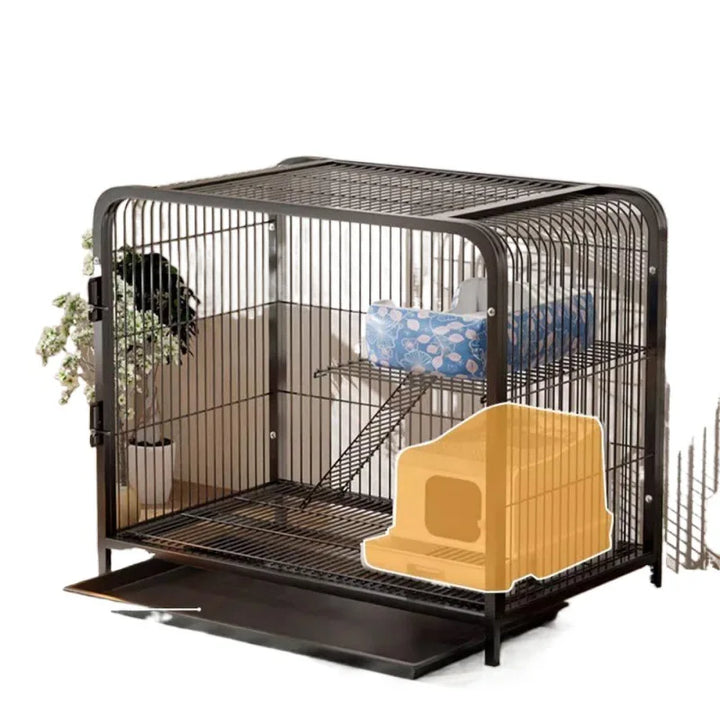 Cat Cage Home Indoor Double-decker Cat Cage The Family Villa Indoor with Toilet Pet Large Space Cat Bed Pet's House