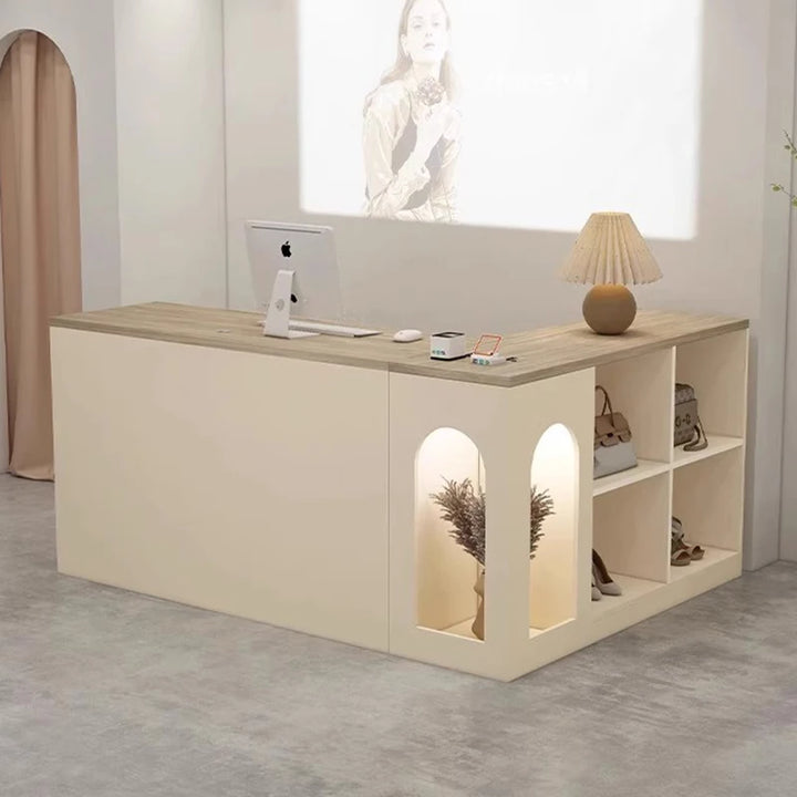 Cashier Counter Reception Desks Lectern Front Modern Store Reception Desks Luxury caisse enregistreuse Office Furniture WJ25XP