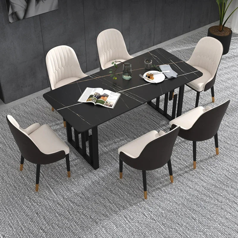 Luxury Nordic Dining Tables Slate Coffee Living Room Modern Dining Tables Kitchen Design Tavolo Pranzo Home Furniture SR50DT