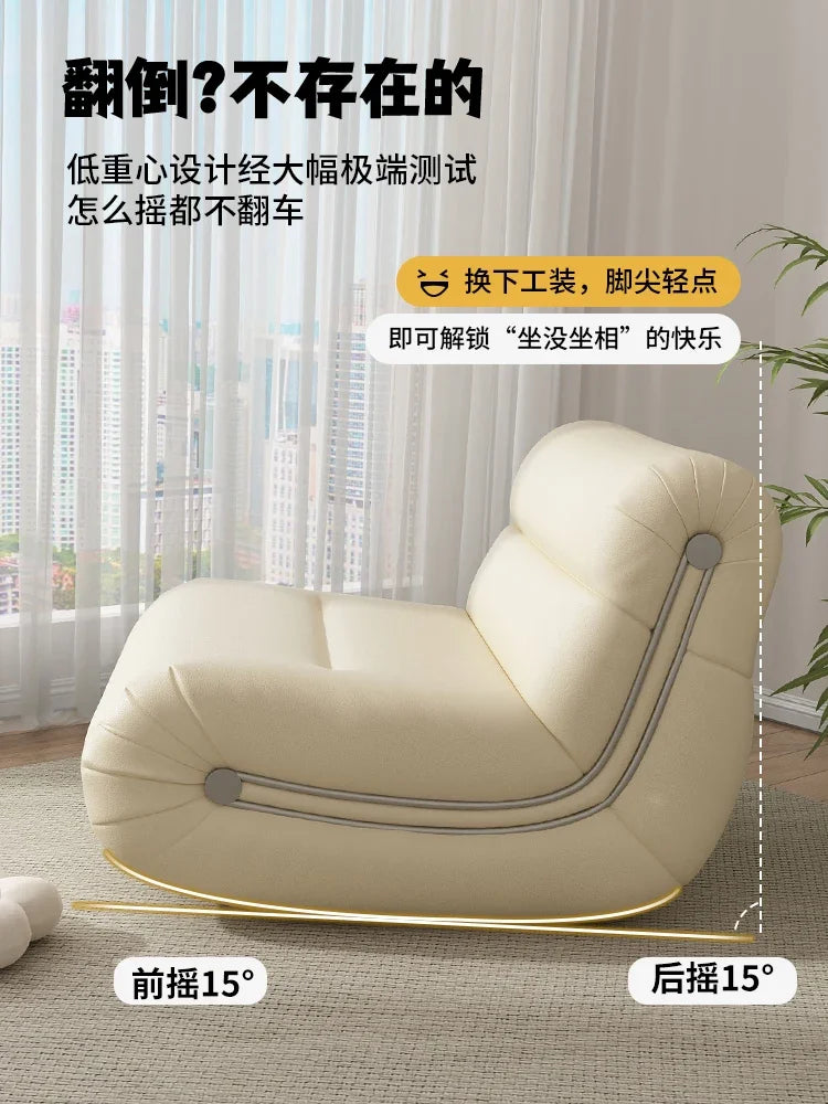 Lazy sofa can sleep, lie down, rock the chair, huge broken chair, caterpillar balcony, home leisure single recliner.