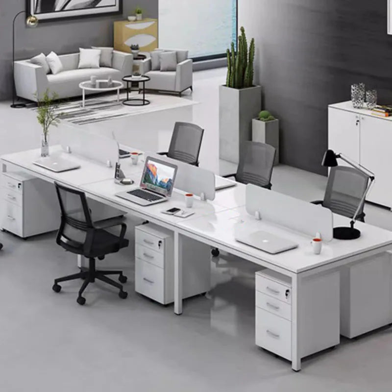 Modern Cabinet Computer Table Office Aesthetic Writing White Computer Desks Laptop Drawers Mesas De Computador Home Furniture